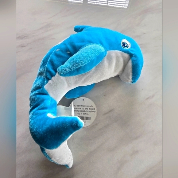 dfi Other - DFI Toy Blue White Baby Shark Ocean Sea Plush Stuffed Animal Dolphin